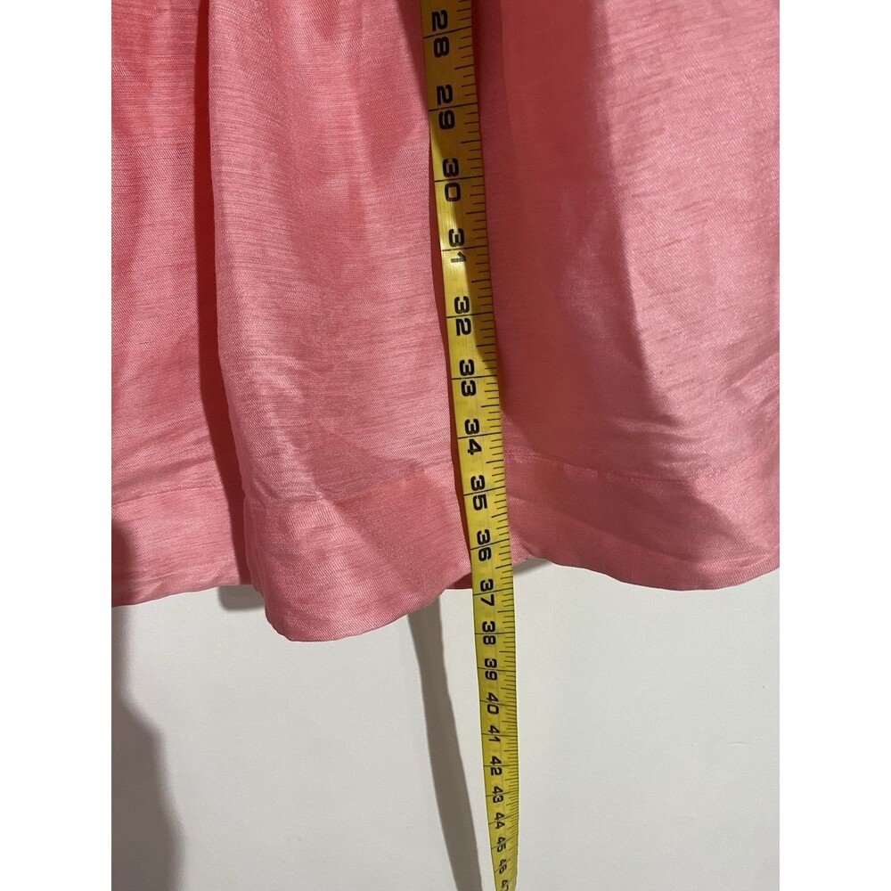 Vineyard Vines Dress 14 Cayman Pink Puff Sleeves Back Cutout Feminine Linen Silk - Picture 14 of 15